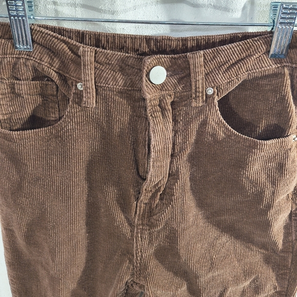 Shein Women's Xtra Small Brown Corduroy Flared Leg Jeans - Picture 2 of 9